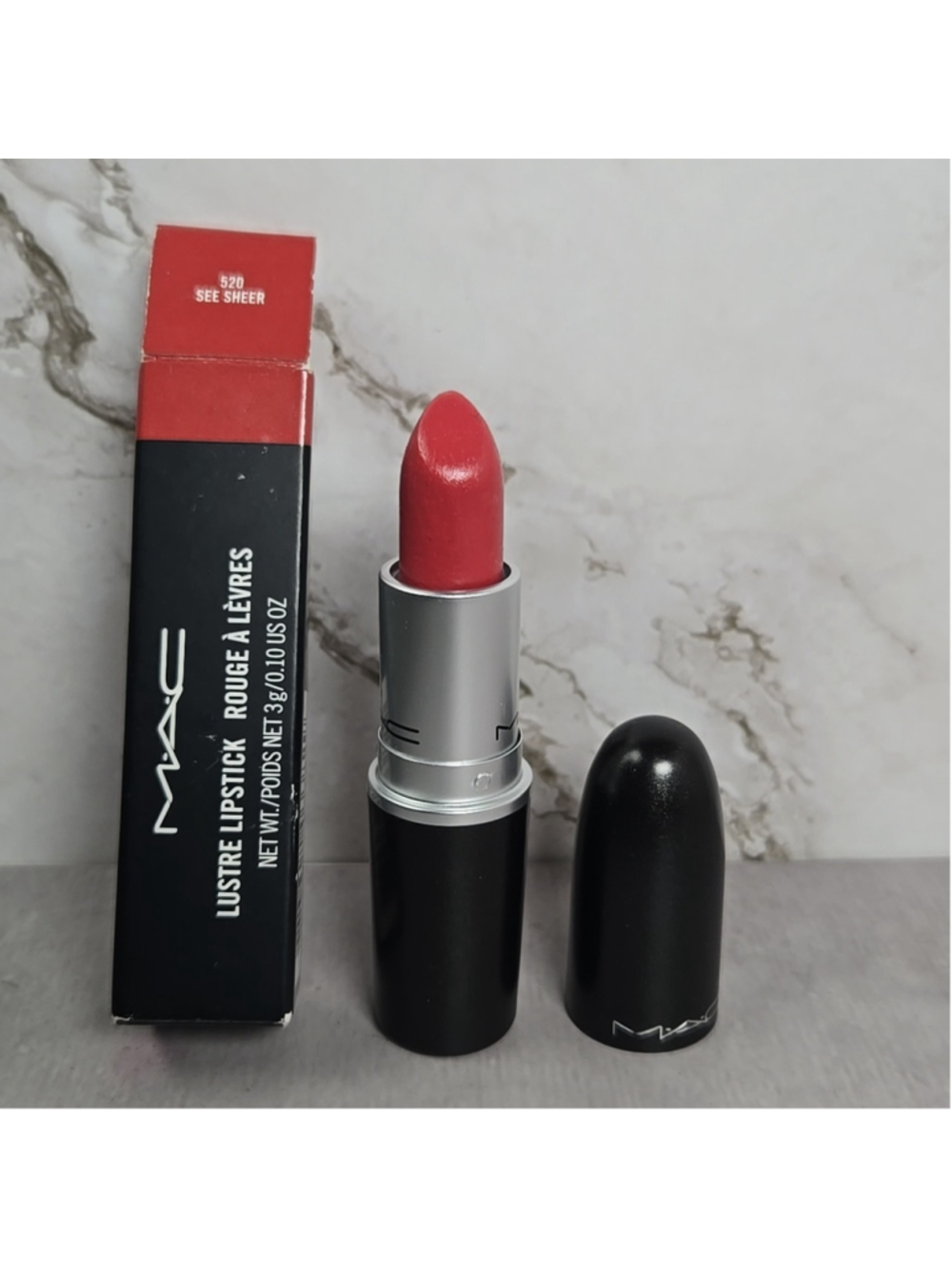 MAC Lustreglass Sheer-Shine Lipstick in the Shade of - SEE SHEER.